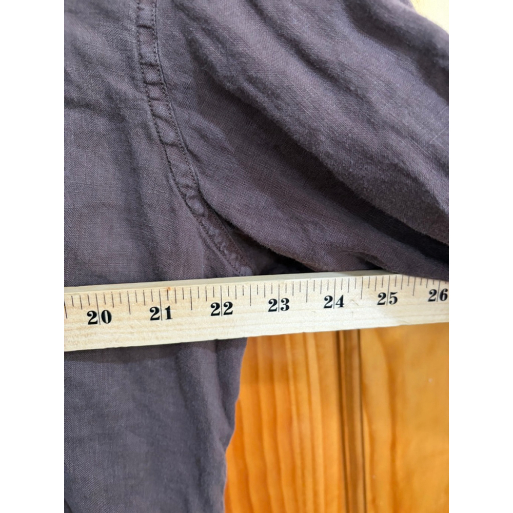 Banana Republic Linen Shirt Brown Button Up Casual XL 17 17.5 - Picture 6 of 7